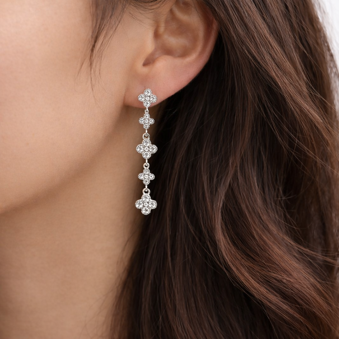 Edelstahl Ohrstecker "Makami Silber" 14K vergoldet