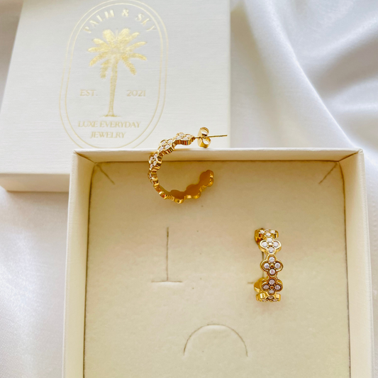 Edelstahl Creolen "Keala" 14K vergoldet