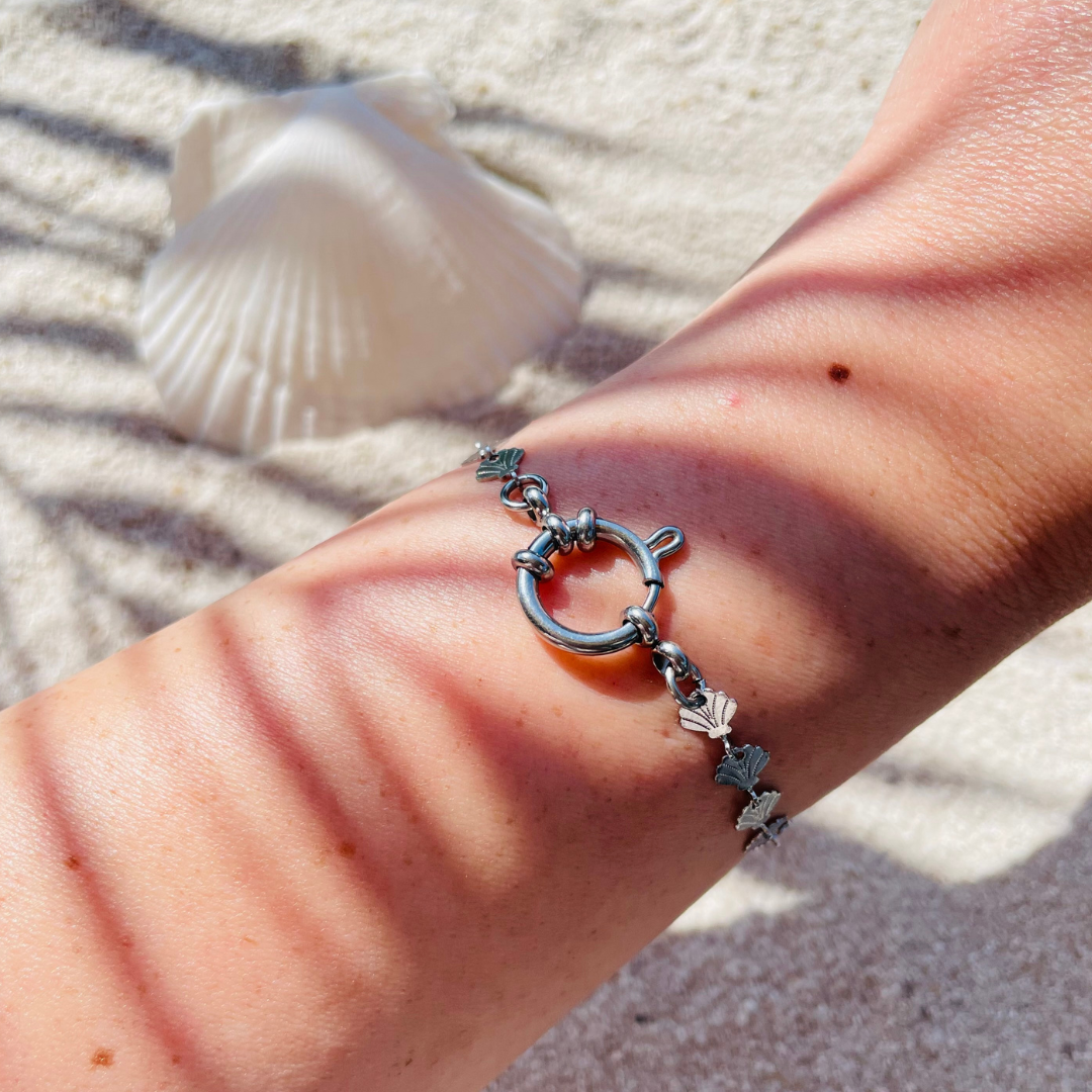 Edelstahl Armband "Kealani Silber" handgemacht