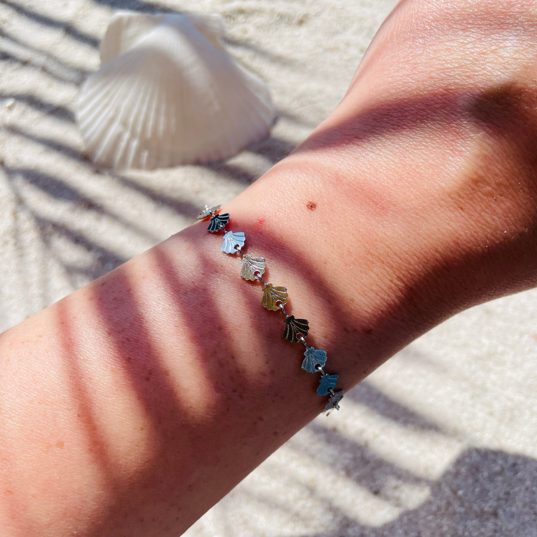 Edelstahl Armband "Kealani Silber" handgemacht