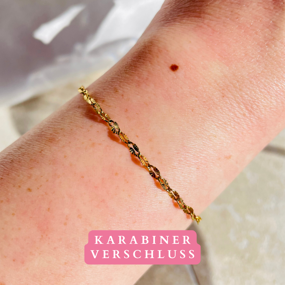 Edelstahl Armband "Talea Gold" handgemacht