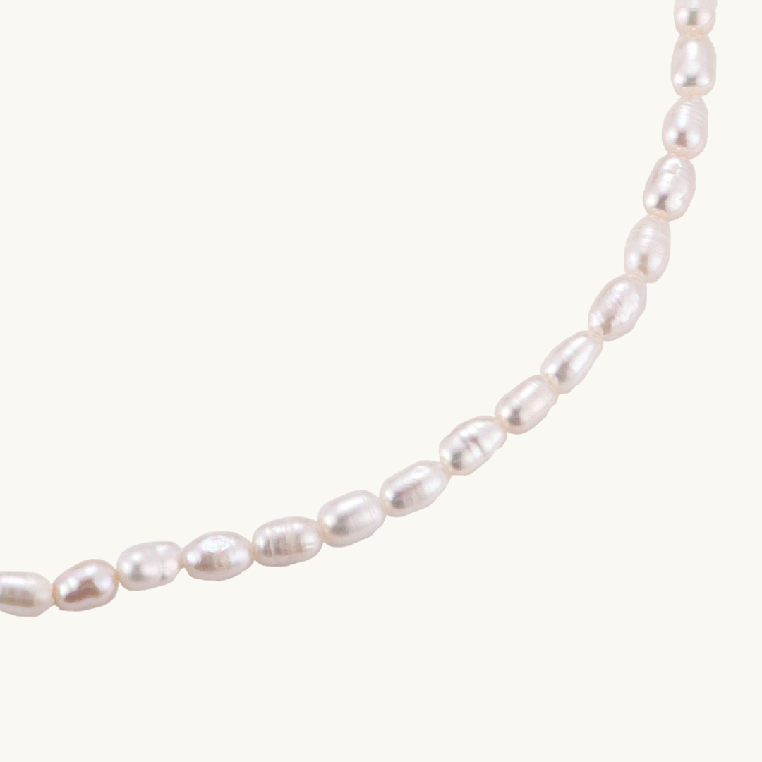 Pearl necklace "Pearlin" handmade with freshwater pearls